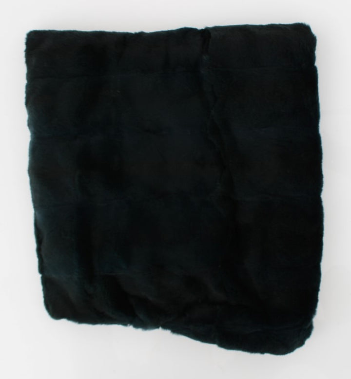 Grünes Wiesel Pelz Häkelkapuzenschal Mütze