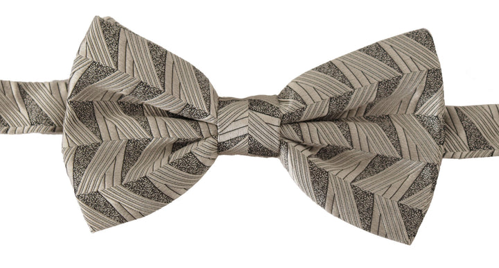 Elegant silk bow tie gray