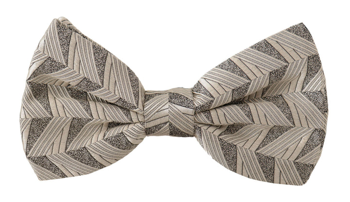 Elegant silk bow tie gray