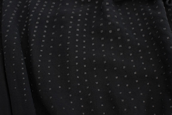 Elegant black evening wrap top blouse