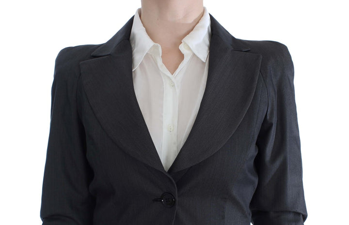 Chic pantsuit ensemble made of grey cotton blend