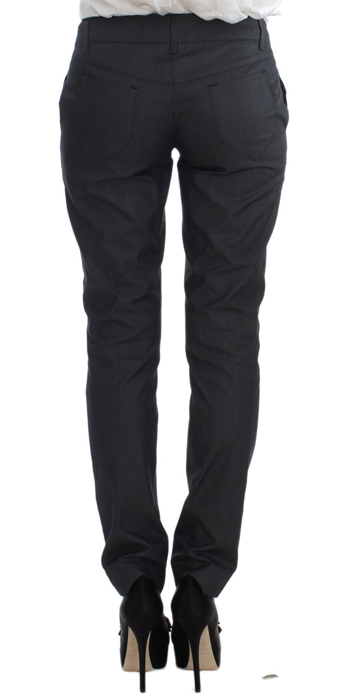 Chic pantsuit ensemble made of grey cotton blend