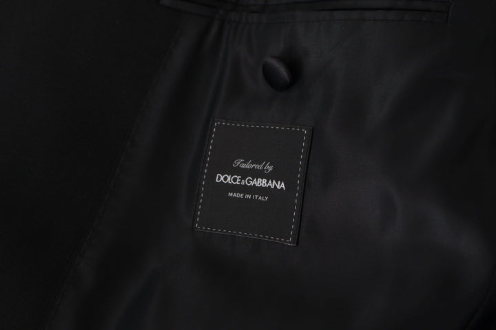 Schwarzer doppelreihiger Mantel Blazer Jacke