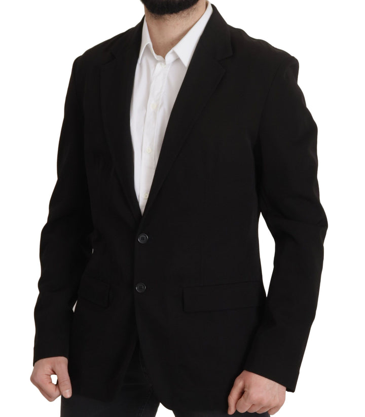 Elegant single-breasted jacket made of virgin wool
