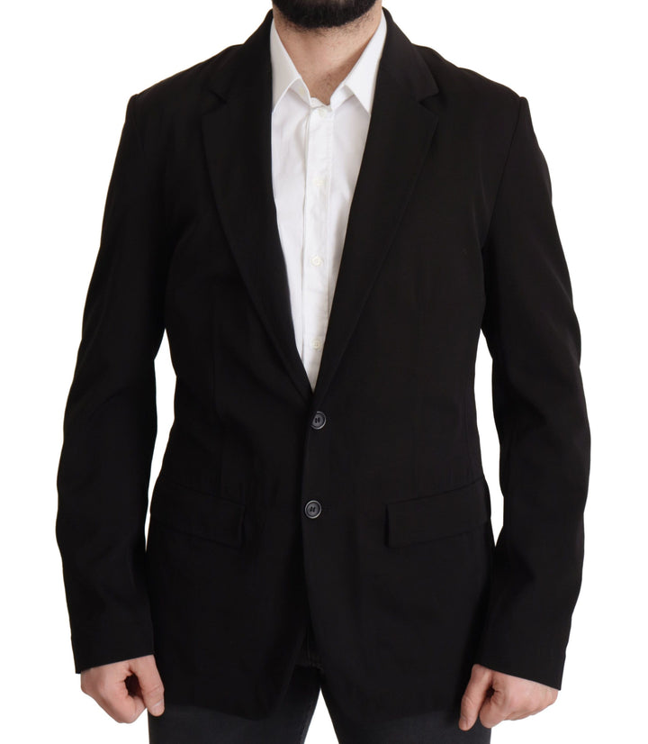 Elegant single-breasted jacket made of virgin wool