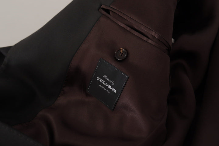Schwarzer einreihiger Blazer aus Wolle v