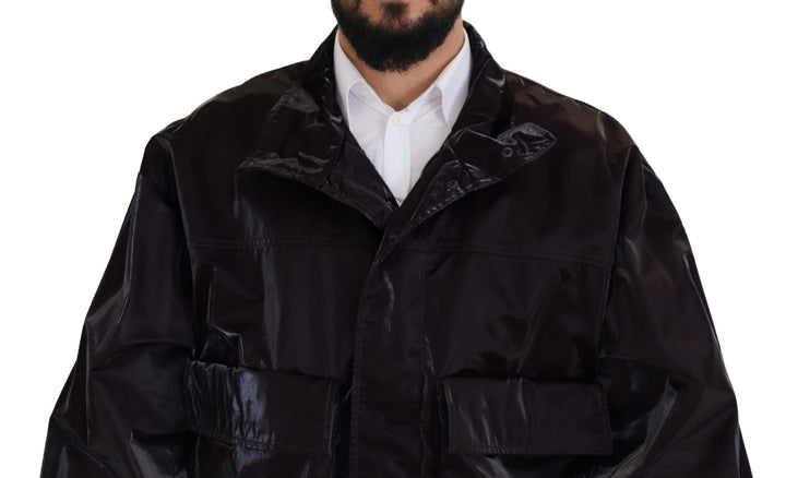 Elegant burgundy jacket with collar