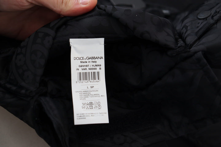 Schwarze ärmellose Jacke aus Nylon mit Reißverschluss