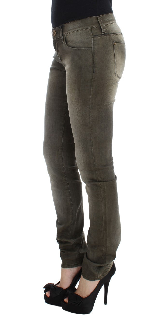 Slim Fit Jeans mit grauer Waschung aus Baumwollmischung