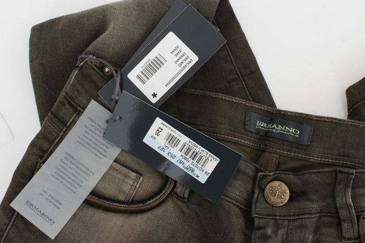 Slim Fit Jeans mit grauer Waschung aus Baumwollmischung
