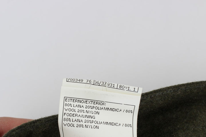 Grüne Cargo-Hose aus Wollmischung in lockerer Passform