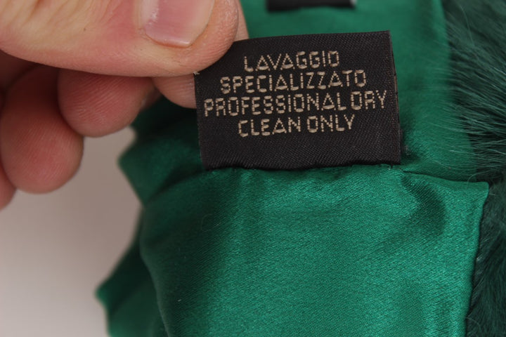 Grünes Leder Xiangao Pelz Ellenbogenhandschuhe