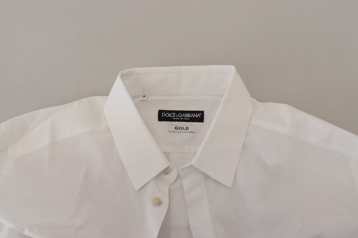 Elegant white peacock feather shirt