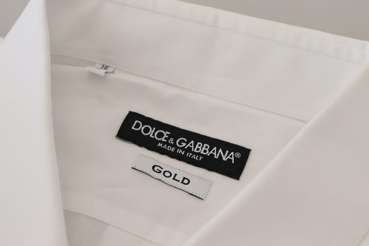 Elegant white peacock feather shirt