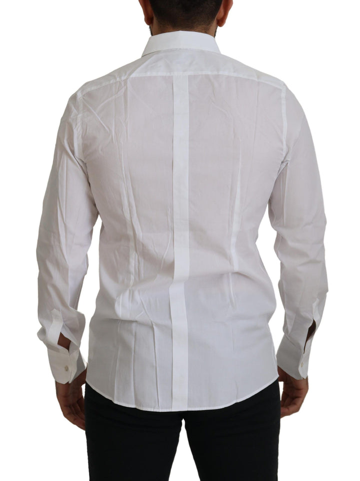 Elegant white peacock feather shirt