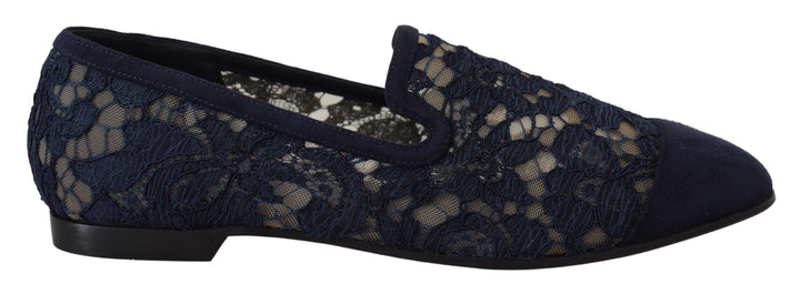 Elegant blue loafers flats - summer chic