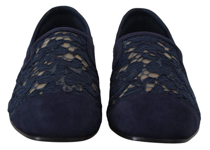 Elegant blue loafers flats - summer chic