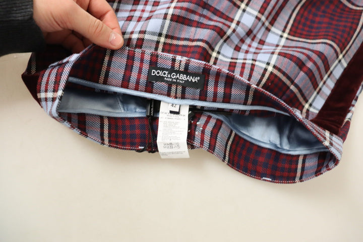 Elegant high-waisted wool-blend trousers