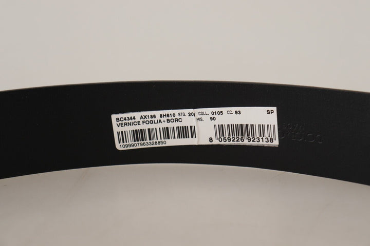 Elegant blue leather belt with silver buckle