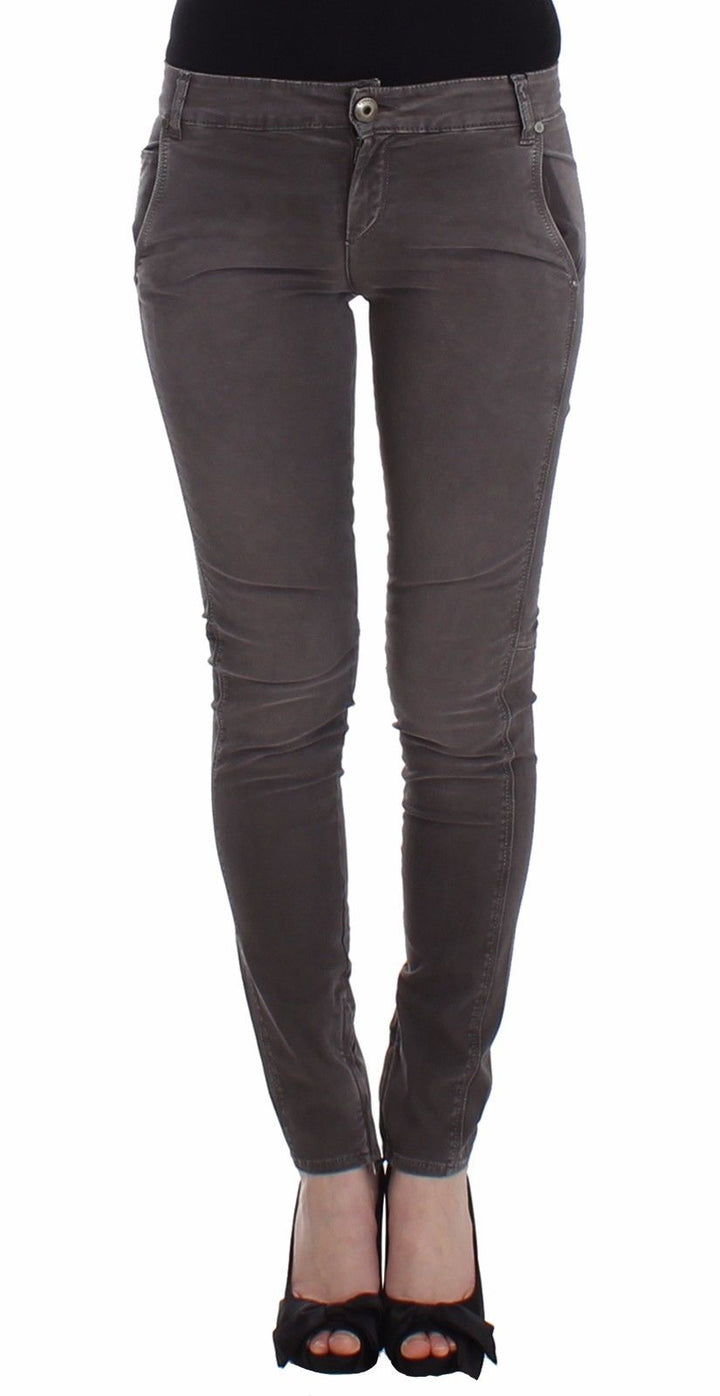 Chic grey slim leg jeans - elegance meets comfort