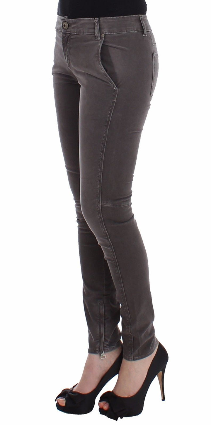 Chic grey slim leg jeans - elegance meets comfort