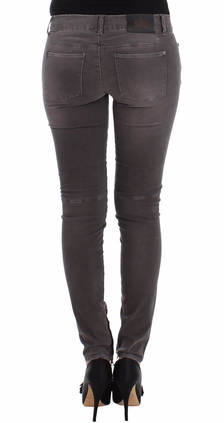 Chic grey slim leg jeans - elegance meets comfort