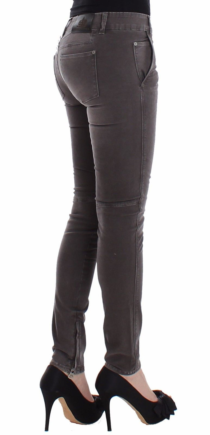 Chic grey slim leg jeans - elegance meets comfort