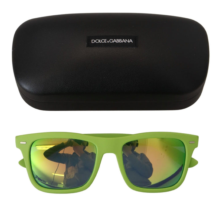 Grüne Gummi-Vollrandbrille DG6095 Acid-Sonnenbrille