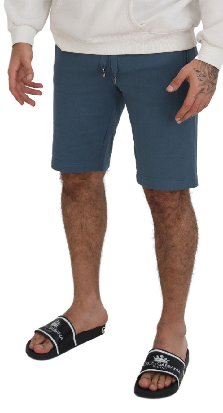 Blaue Baumwolle Bermuda Casual Herren Shorts