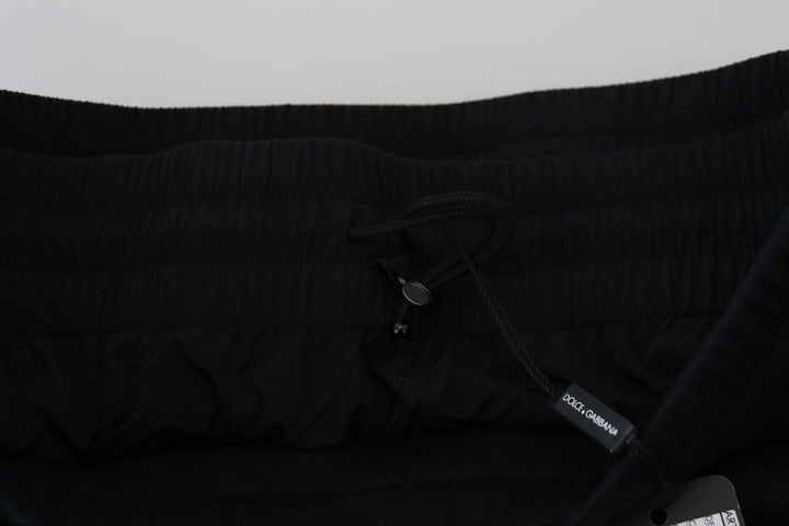 Schwarze Bermuda Cargo-Shorts aus Baumwolle