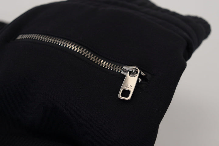 Schwarze Bermuda Cargo-Shorts aus Baumwolle