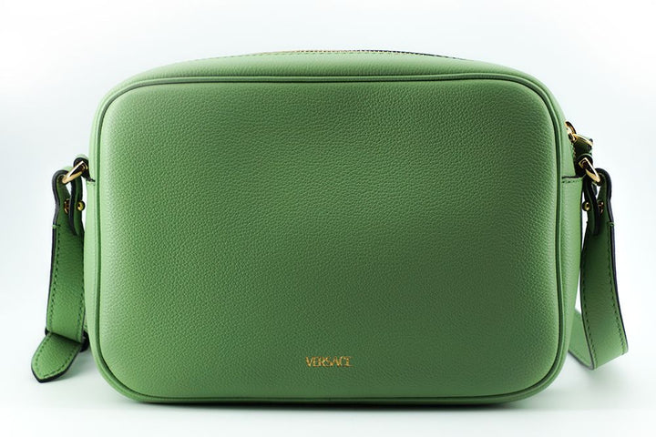 Elegant mint green leather camera bag