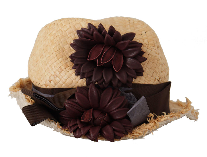 Chic floral bucket hat in sunshine yellow