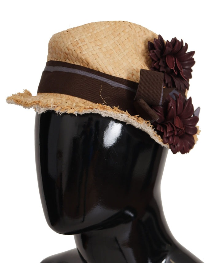 Chic floral bucket hat in sunshine yellow