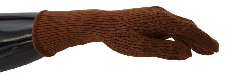 Braune Kaschmir-Handschuhe für Männer mit Handschuhen