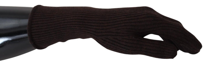 Braun Kaschmir Seide Hände Mitten Herrenhandschuhe