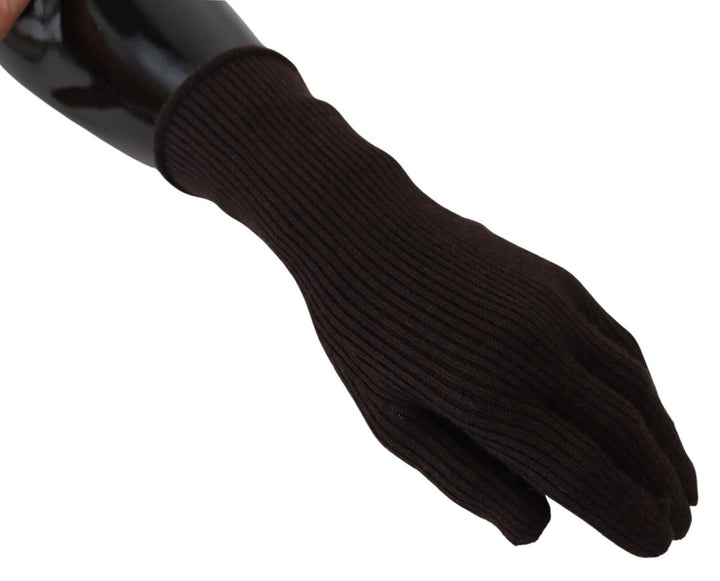 Braun Kaschmir Seide Hände Mitten Herrenhandschuhe