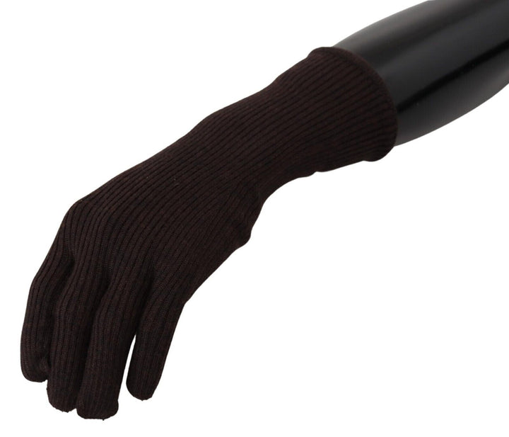 Braun Kaschmir Seide Hände Mitten Herrenhandschuhe