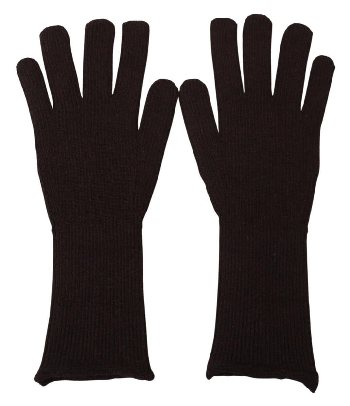 Braun Kaschmir Seide Hände Mitten Herrenhandschuhe