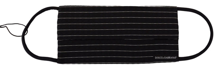 Schwarz-weiß gestreiftes elastisches Ohrband Einheitsgröße Gesichtsmaske