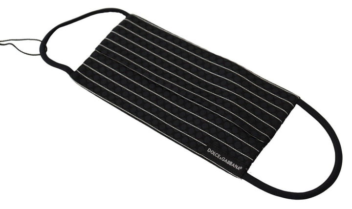 Schwarz-weiß gestreiftes elastisches Ohrband Einheitsgröße Gesichtsmaske