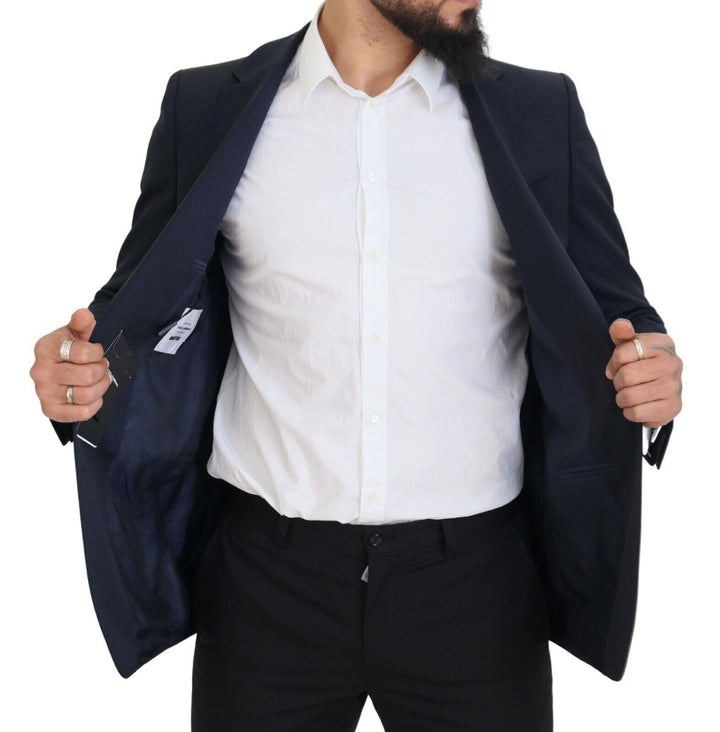 Dunkelblauer einreihiger MARTINI Blazer aus Wolle
