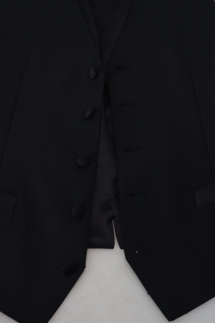 Schwarze Schurwollweste Formelle Anzugsweste