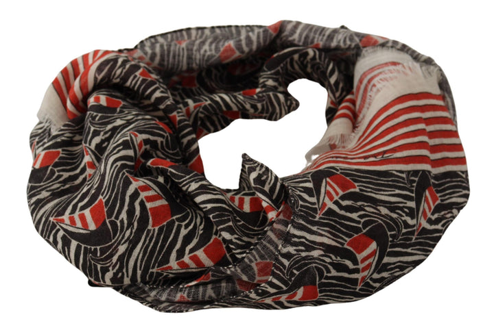 Elegant striped linen scarf for men