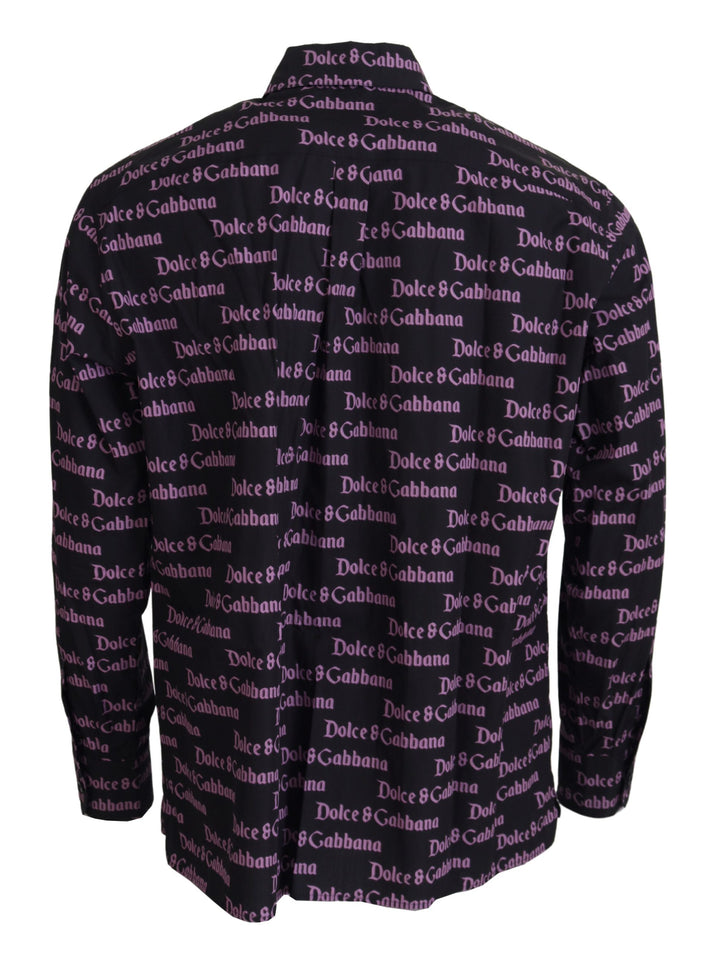 Elegant black slim fit shirt