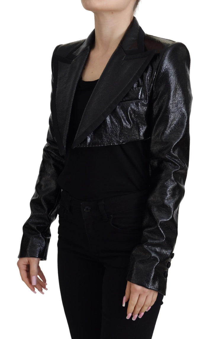 Elegant black designer jacket in short form