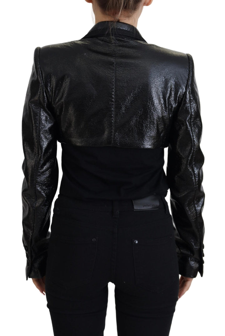 Elegant black designer jacket in short form