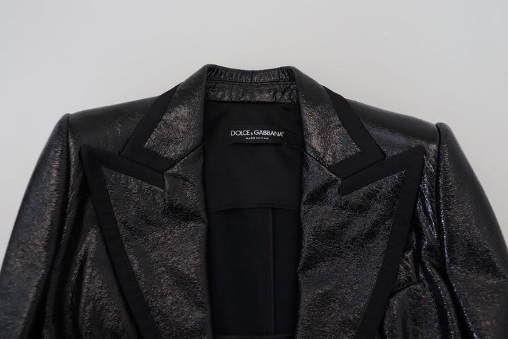 Elegant black designer jacket in short form