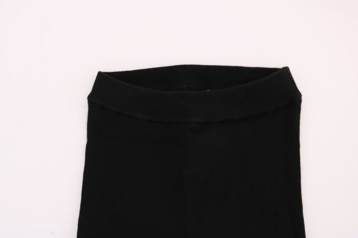 Schwarze Slim Fit Damen Kaschmir-Hose