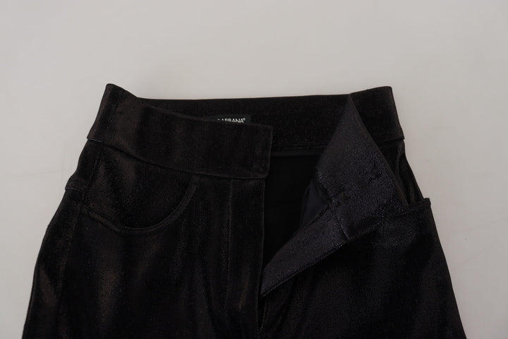 Schwarze Skinny Denim-Jeans aus gewaschener Baumwolle